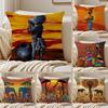 Abstract Painting African Living Cushion Cover Pillowcase Antidustmite Living Room Sofa Decor Cushion Room