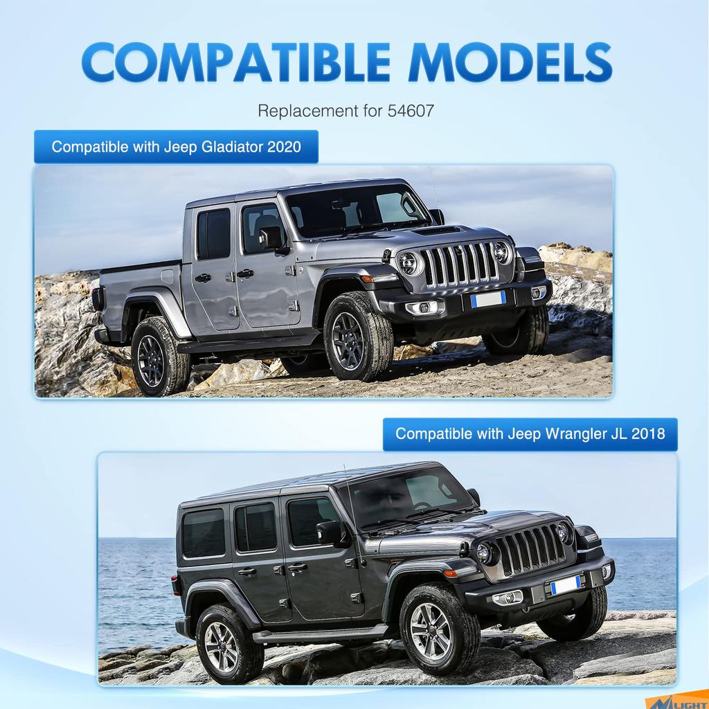 Nilight 56407 4-Way Trailer Wiring Harness Kit for Vehicle Side Custom JL Trailer Towing