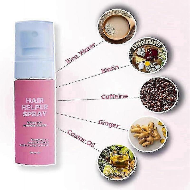 Haarhelfer-Spray, Haarhelfer-Wachstumsspray, Repariert natürlich dünner werdendes Haar, Lässt Haar wachsen und verdicken für spärliches Haar