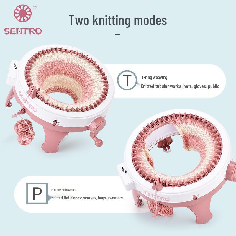 Hand-Cranked Kids Knitting Loom for Socks, Scarves, and Sweaters - Home & Kindergarten Toy