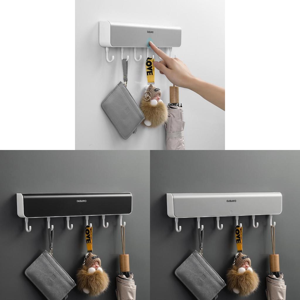 Modern Minimalist Wall Mount Door Hook With Abs Material For Bathroom And Toilet Storage