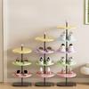 Multi-layer Shoe Rack Space-Saving Rainbow Shoe Organizer Standing Entryway Shoe Shelf for Dorm/Apartment Wardrobe Storage