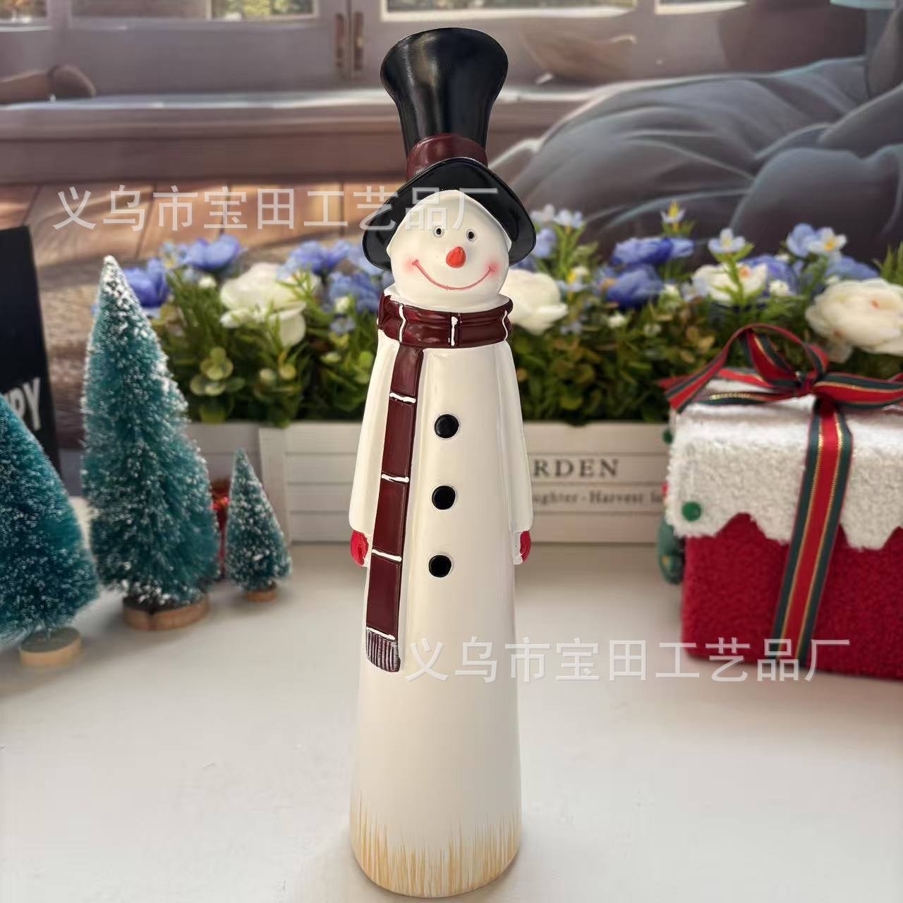 

New Christmas Gifts Rudolph Ornaments Snowman Ornament Resin Crafts White Beard Santa Claus