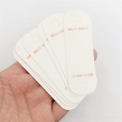 50Pcs Hair Rope Half Folded Card Hair Accessories Cardboard Display Card Labels Hair Rope Packaging Hanging Tag Cardboard Label