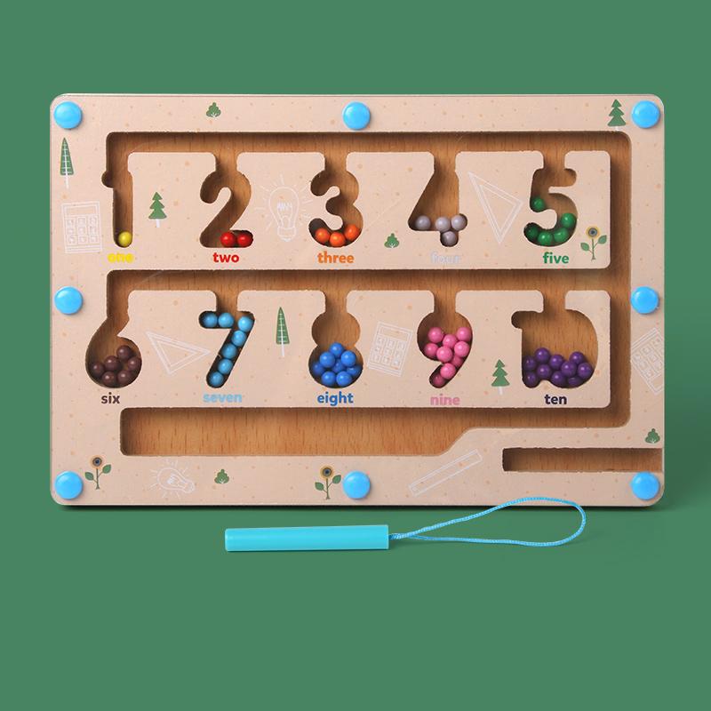 Tableau de tri de labyrinthe magnétique Montessori pour enfants, jeu sensoriel de correspondance cognitive de couleurs, entraînement de motricité Fine, jouet paroissial éducatif