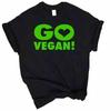 Go Vegan TShirt Black Cotton Shirt Short Sleeve Shirt