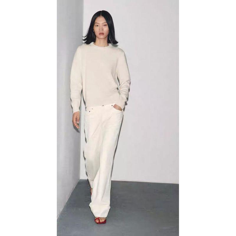 Zbzr Autumn New Women Clothes Western Style Versitile Fashion Blended Basic Model Knit Top 6771102