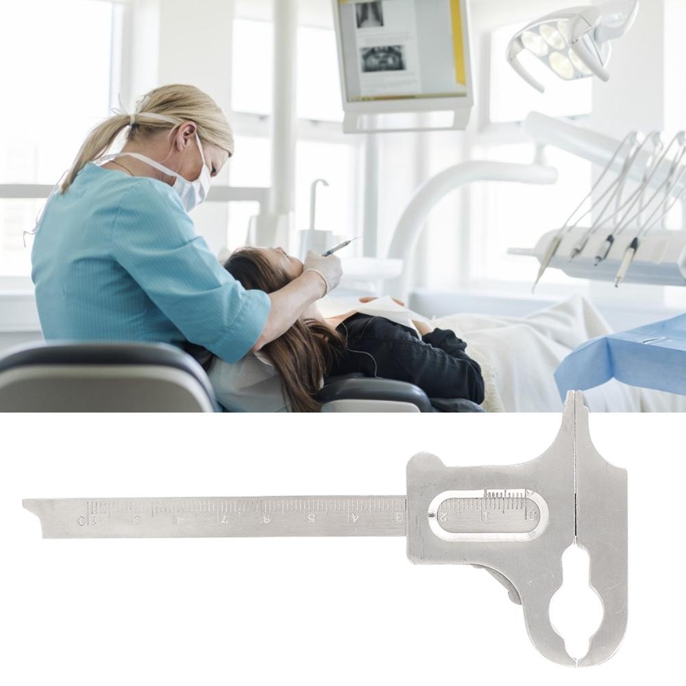 Stainless Steel Dentist Vernier Valiper Orthodontic Technician Measuring Ruler Measurement Tool