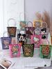 Hawaii Kitty Cat Cartoon Embroidery Woven Handbag for Women