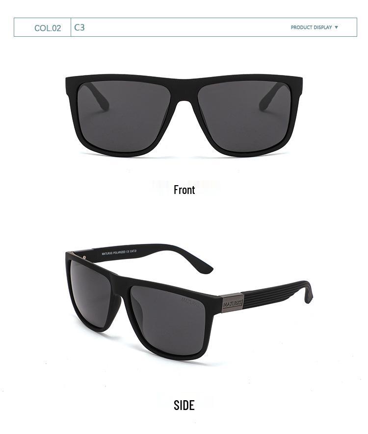 Men's Retro Square Polarized Sunglasses - Fashionable Anti-Glare Eyewear