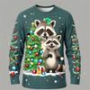 Novelty Christmas Festival T Shirts For Men Women Casual 3D Print Hip Hop Personality Round Neck Long Sleeve Tops Anime Tshirt
