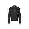 Solid Color Stand Collar Fitness Pullover Long Sleeve Sweatshirt Women Sweatshirt Deep-Black A11W341211F-BK