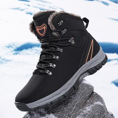 Fashion Outdoor Non-slip Man Snow Boots 2024 Thickened Warm Men Casual Shoes Winter Hiking Shoes Plus Velvet Large Size Waterproof Boots