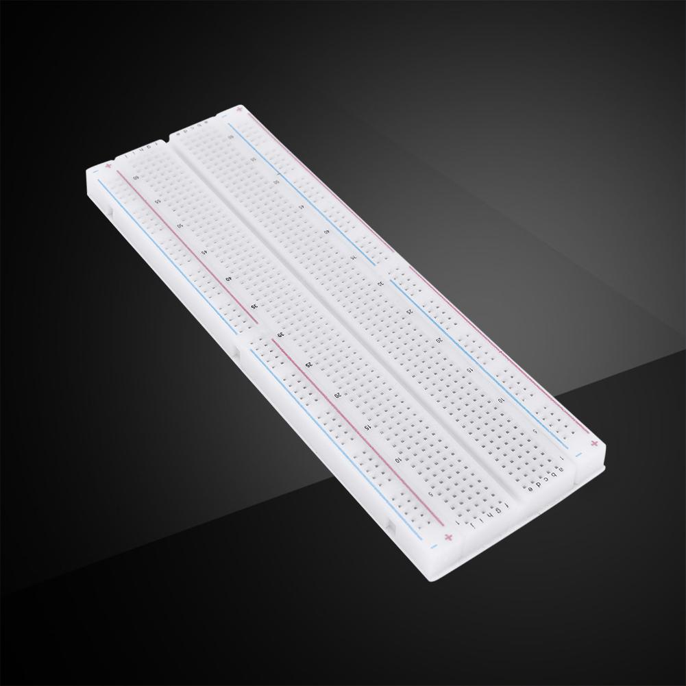 10-1PCS MB-102 PCB Bread Board Breadboard 830 Point PCB Board Circuit PCB DIY Kit DIY White/Transparent with Packing