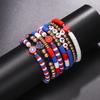 American Independence Day Women's July 4th USA8 Soft Pottery Stackable Set Jewelry Bracelet Bracelet