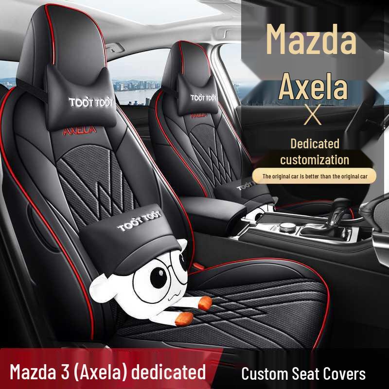 Mazda Angkesaila Five-Seater Cartoon Leather Car Seat Covers for All Seasons