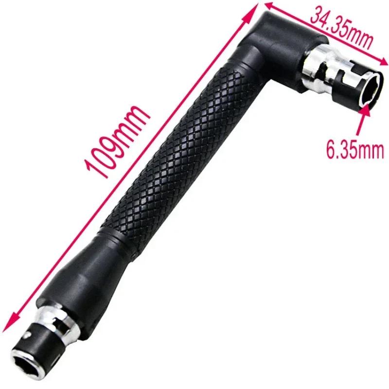 Mini L-Shaped Torque Wrench Double Head Screwdriver Mini Socket Spanner 1/4'' 6.35mm Bits Screwdriver Bit Drill Set  Hand Tool