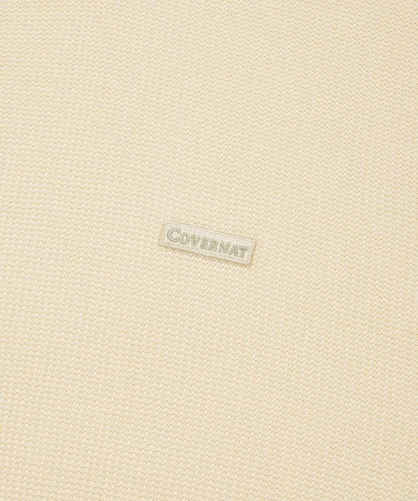 COVERNAT Collared Half Knit Ivory