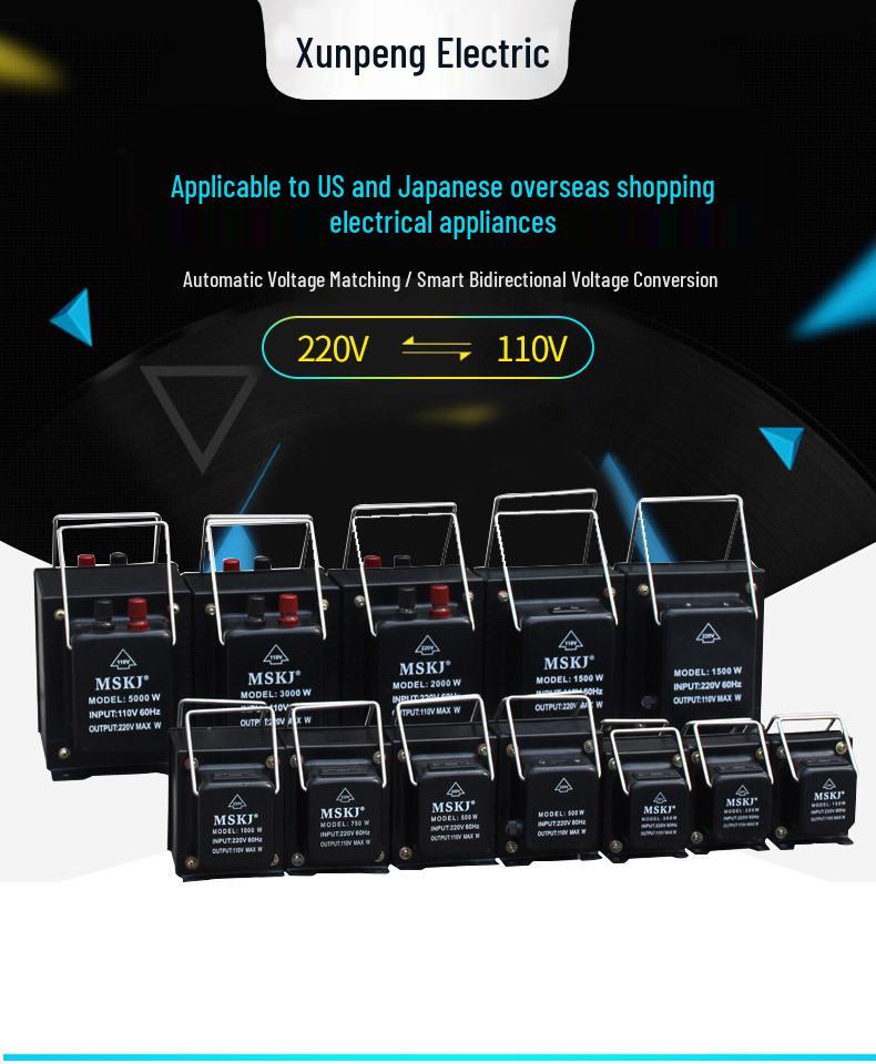 TC 500W Voltage Converter: 110V/220V for Home & Marine Use