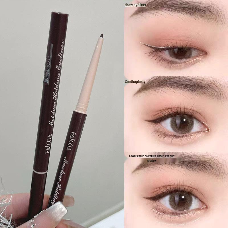 Kamaimei Ultra-Fine Waterproof Eyeliner Pencil - Sweat & Smudge-Proof, Natural Definition for Beginners