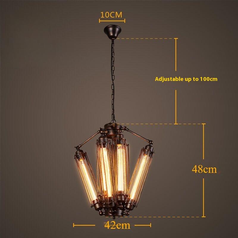 Industrial Metal Steampunk Pendant Hanging Lamp Black Retro Chandelier Light