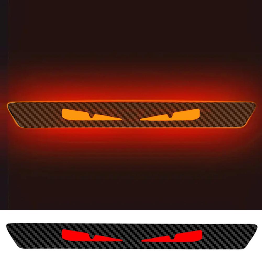 Universal Car Taillight Brake Lights Lamp Sticker Protector Sticker Devil Eyes Heart Carbon Fiber Covers Accessories Hawkeye