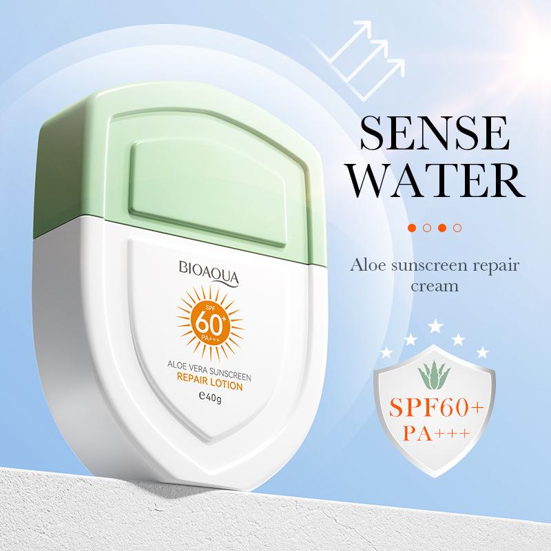 BIOAOUA Erfrischende Barrierecreme Aloe Vera Reparierende Sonnenschutzlotion