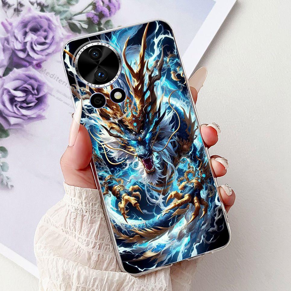 Casing For Huawei Nova 13 12 Phone Case Nova 12i 13i Coque Flower Butterfly Dragon Animals Clear Soft Back Cover Nova13i Shell