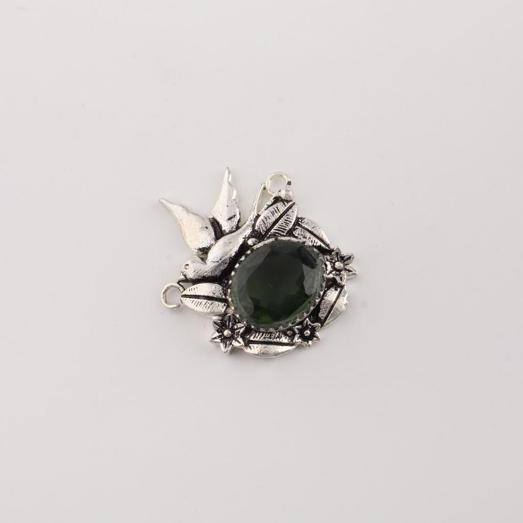 Green Tourmaline Gemstone 925 Sterling Silver Partywear Pendant 0.5" Women Jewelry Wedding Gift For Her CP-43-8