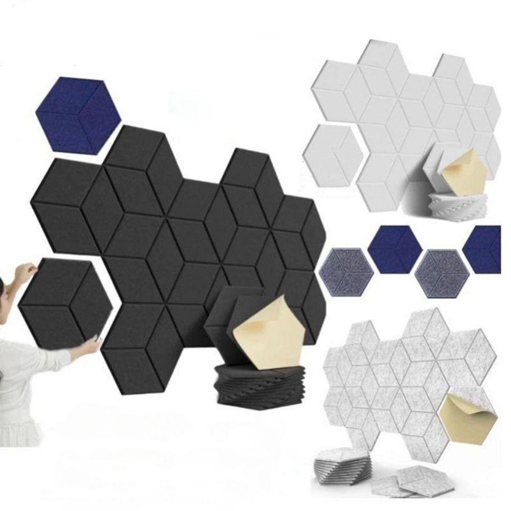 6pcs Polyester Acoustic Panels Y-Type Sound Insulation Panel Sound Absorbing Panels  Theater