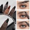 Dual-Tip Waterproof Eyebrow Pencil with Multi-Bristle Brush for Defined, Natural Brows