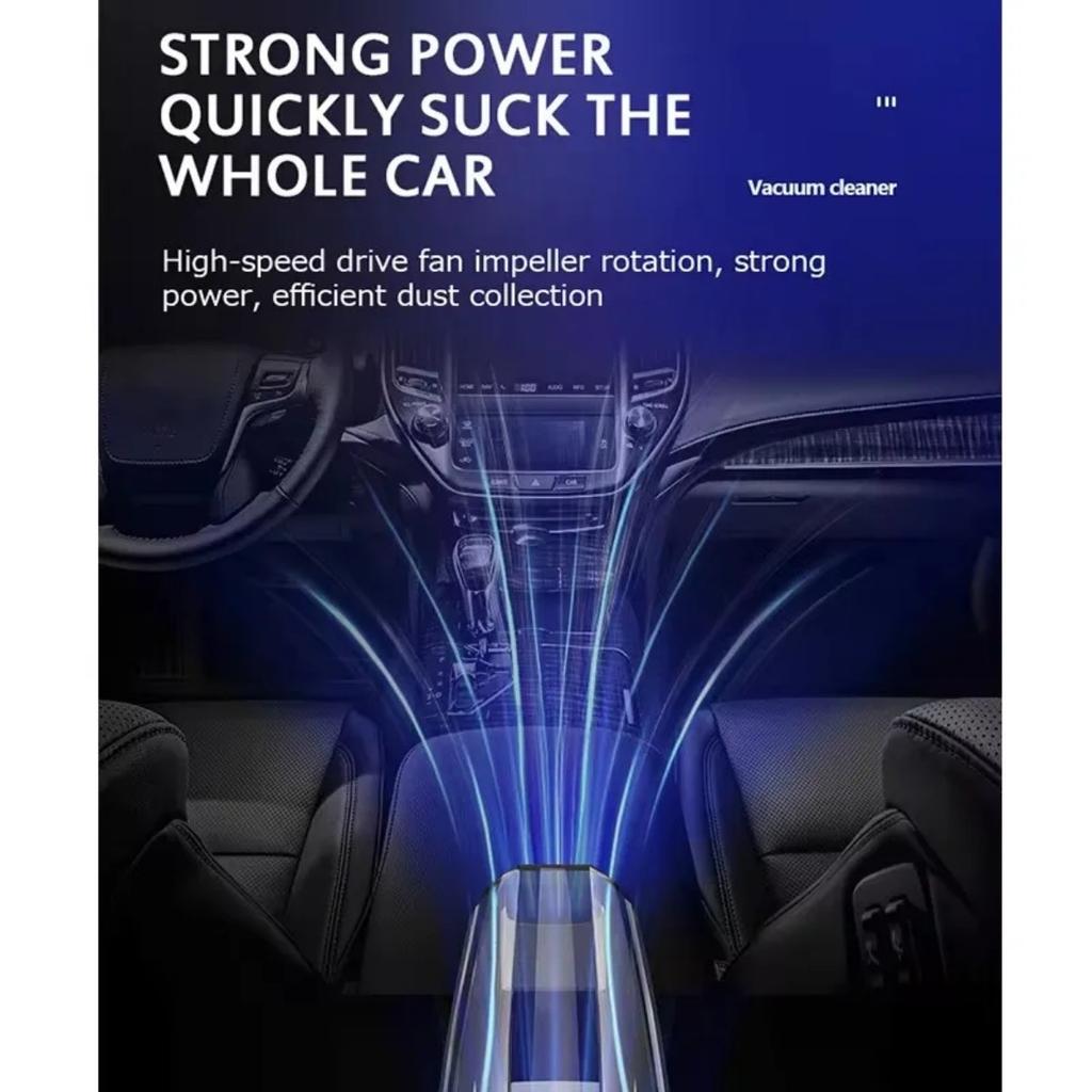 Car Vacuum Cleaner Car Inflatable Pump 120W Wireless Rechargeable Pump 4-in-1 Super Suction Car Handheld Vacuum Cleaner