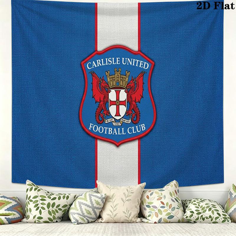 Carlisle United Wall Tapestry Aesthetic Wall Hanging Printed Fabric Blanket Decorative Tapestries for Bedroom Living Room Home Decor