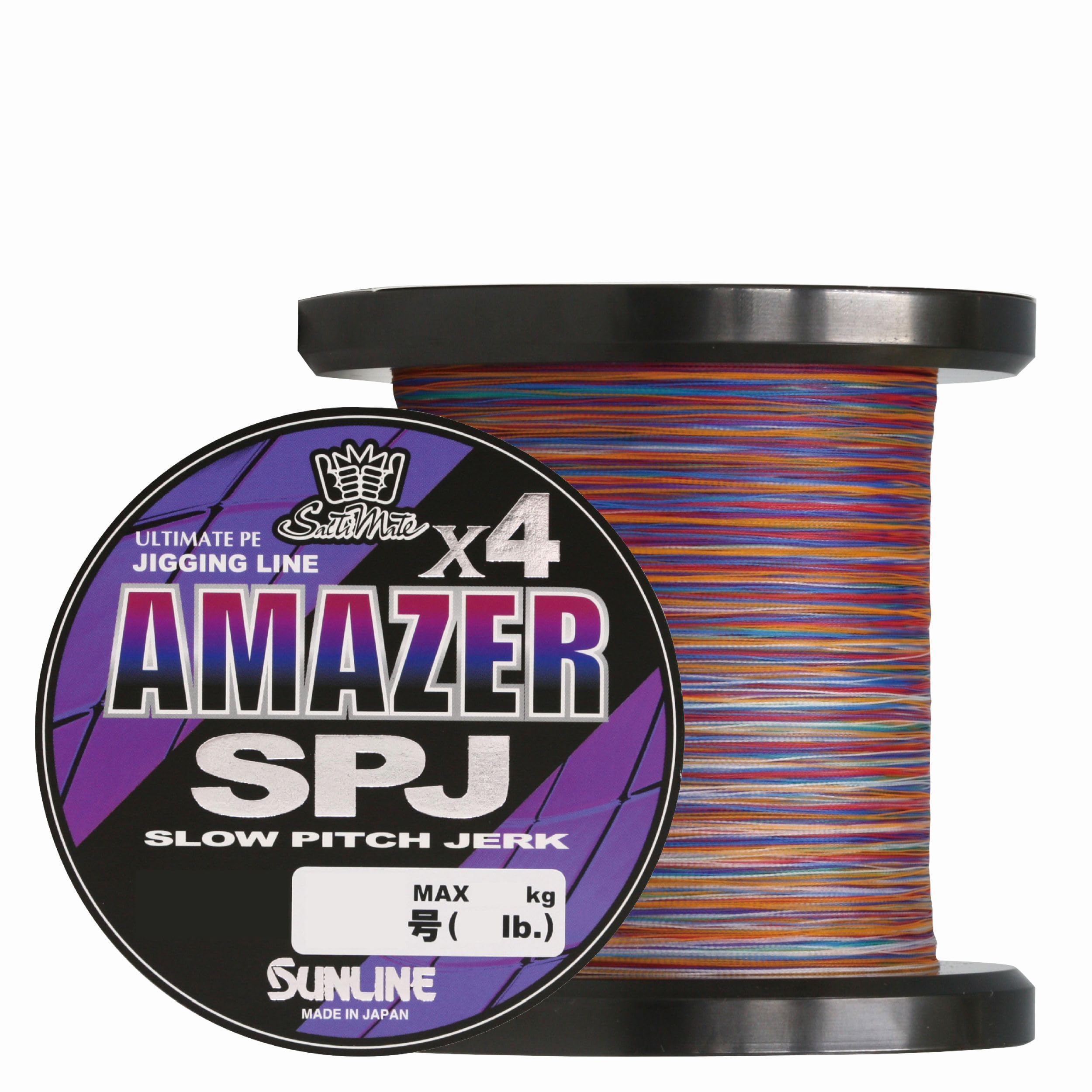 

SUNLINE 4-Strand PE Line, Saltimate Amazer x4 SPJ (Saltimate Amazer Slow Pitch Jerk), 1200m, 5-Color Multicolor (with Markings), Size 2