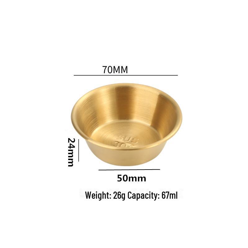 

Маленькая круглая тарелка из нержавеющей стали 304 для приправ, стейка, салата или соуса.