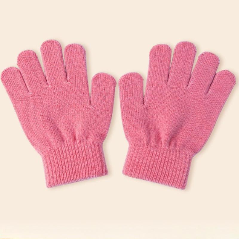 Strikkede hansker i ensfarge for barn 5-10 år Studenter Vintervarme Utendørs sykling og Daglig kaldt vær Bruk Votter