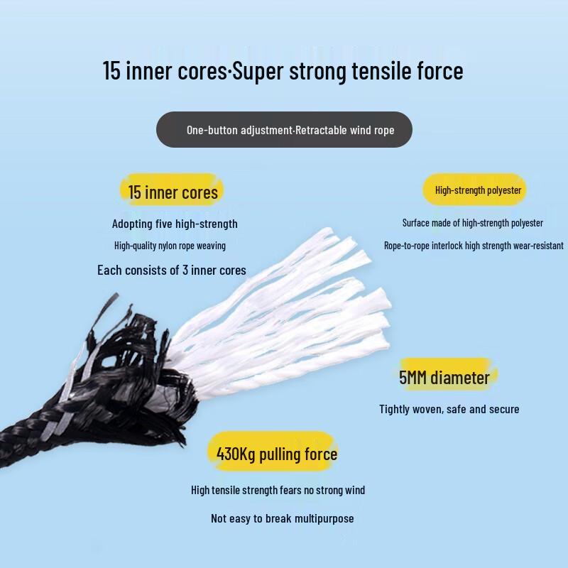 Camping Reflective Guy Ropes Set
