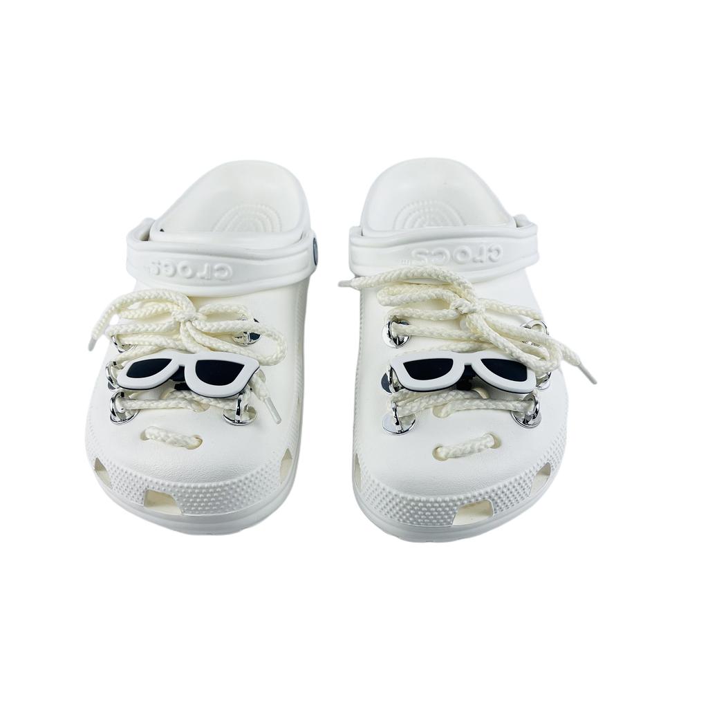 Crocs Classic clog EVA Fashion and Versatile Comfortable Casual Classic Beach Commuter Outdoor Hole Shoes Unisex White