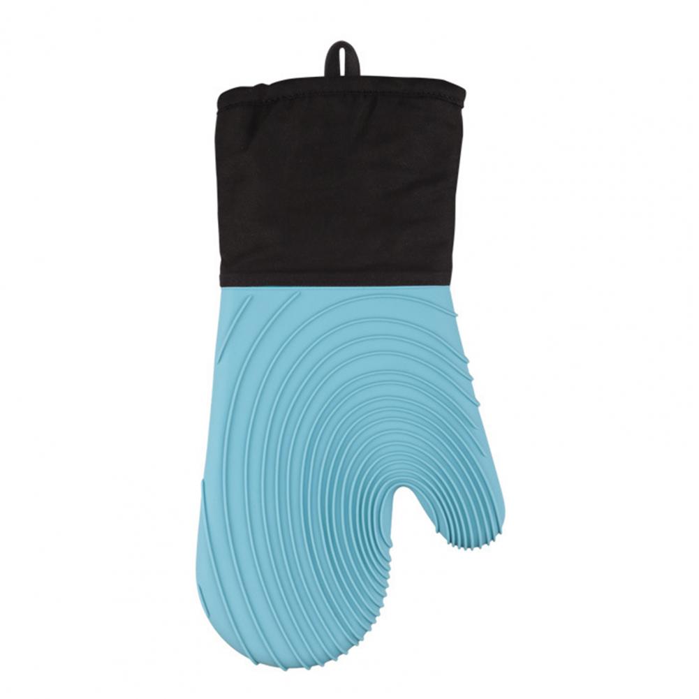 1Pc Silicone Baking Gloves Waterproof Heat Resistant Mitts Spiral Pattern Baking Mitts for Cooking Kitchen Essential