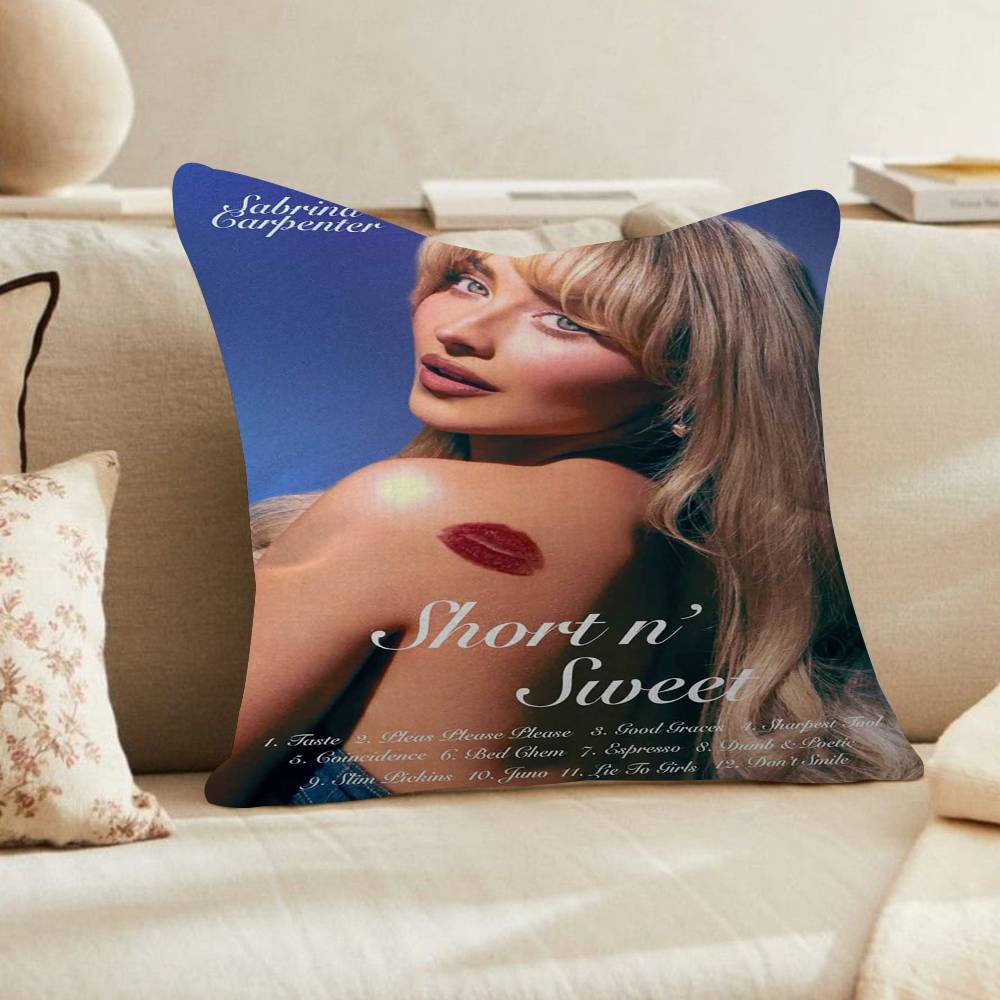 

Singer Sabrina Pillow Gift Home Office Decoration Bedroom Sofa Car Cushion Cover case x 30x30 cm