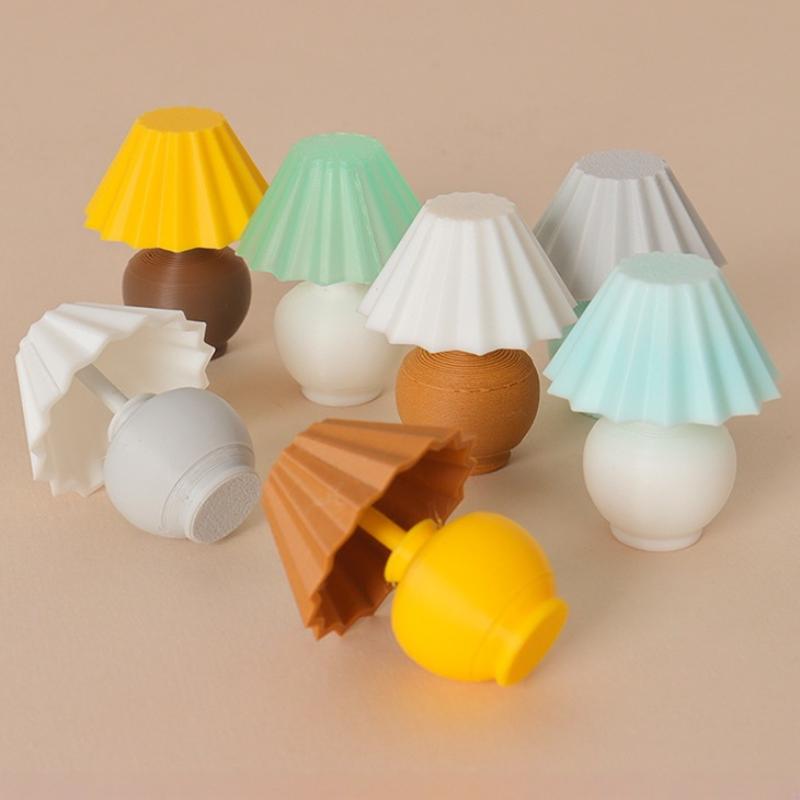 Miniatur-Falten-Tischlampe Puppenhauszubehör 1:12er Maßstab Mini Schreibtischlampe für Puppenhaus Schlafzimmer Wohnzimmer Dekoration
