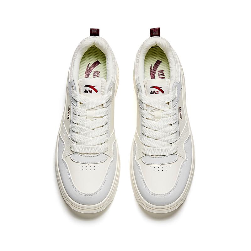 Anta Lightweight Versatile Sneakers Men Sneakers Ivory-White Sand-Gray Lychee-Red 912518004-1
