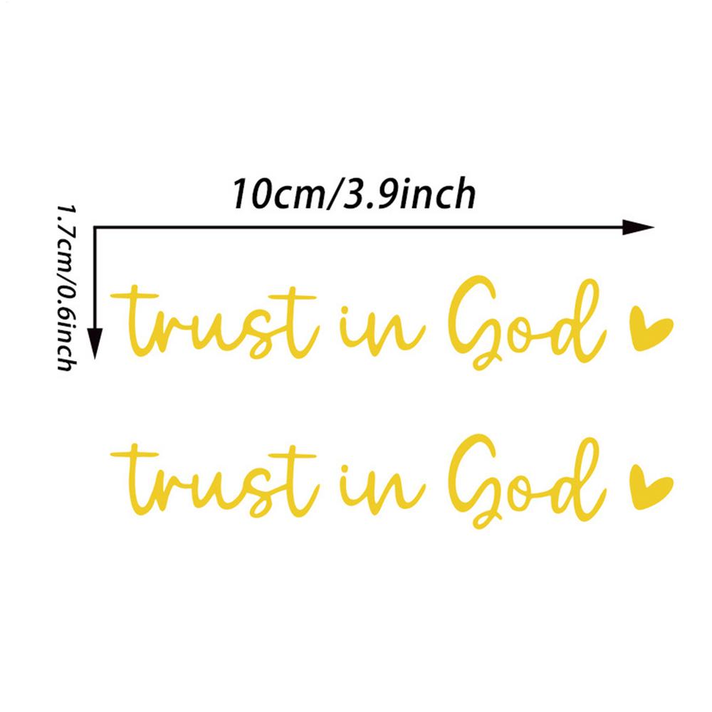2pcs Rearview Mirror Decal Affirmation Car Stickers Trust In God Adhesive Mirror Decal Styling Decals Car Interior Decorations