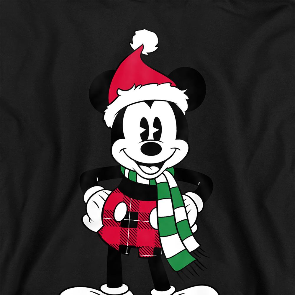 Disney Childrens/Kids Mickey Mouse Tartan Heather Christmas Hoodie