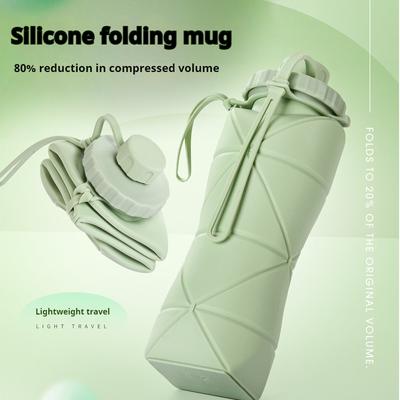 Folding Bottle Large Capacity Outdoor Travel Exercise Portable High Temperature Resistant Silicone Cup for Water