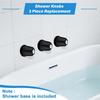 -A95Z Shower Knobs 3 Piece Replacement Bathtub And Shower 3-Handle Remodel Kit 3 Faucet Handle Trim Kit