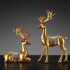 2pcs Modern Couple Deer Ornaments Minimalist Animal Sculpture Miniatures Figurine  Bedroom