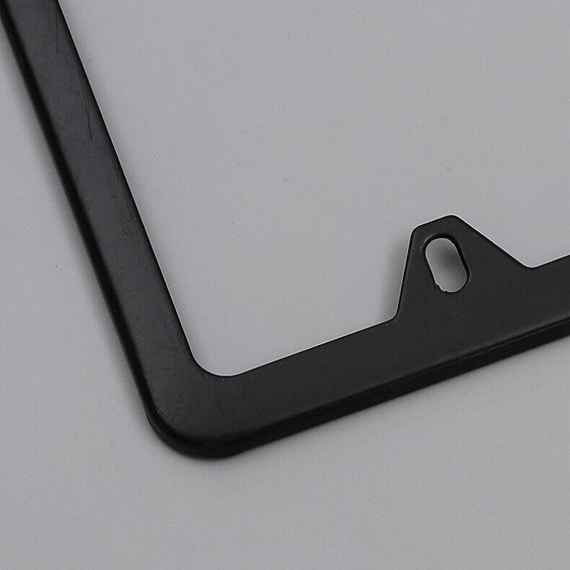 4 Holes Stainless Steel License Plate Frames 2 PCS Car Licence Plate Covers Slim Design With Bolts Washer Caps For US Vehicles License Plate Covers