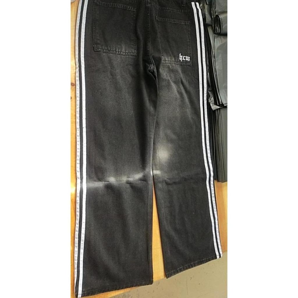 ZYLLO Y2K Baggy Jeans Hohe Qualität Bestickt Gestreift Harajuku Jogginghose Herren Damen Hip Hop Streetwear Lässige Weitbeinige Jeans