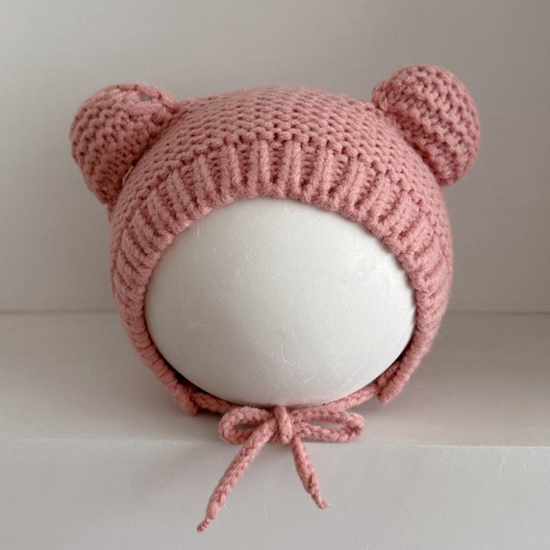 

Детская шапка Милая шерстяная вязаная шапка Теплая шапка с защитой ушей Детская шапка